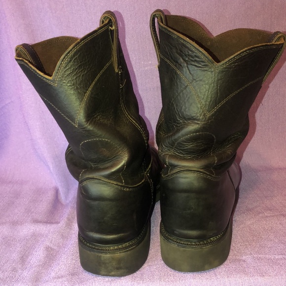 Used Men’s Justin Double Comfort Work Boots In Briar Pitstop 4761 Size 13D - Picture 5 of 13
